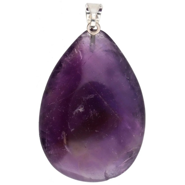 Pandantiv drop ametist, Druzy, pietre semipretioase