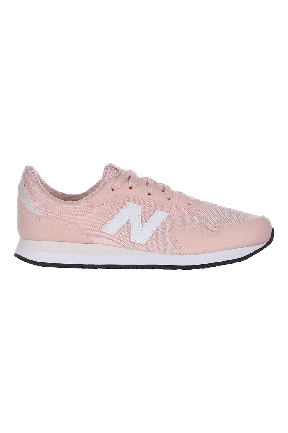 New Balance, Pantofi sport 323 cu insertii de piele intoarsa, Roz deschis, Alb optic, 40 EU