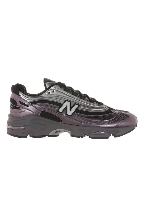 New Balance, Pantofi sport low-cut 1000, Negru, Violet prafuit, Argintiu, 6.5