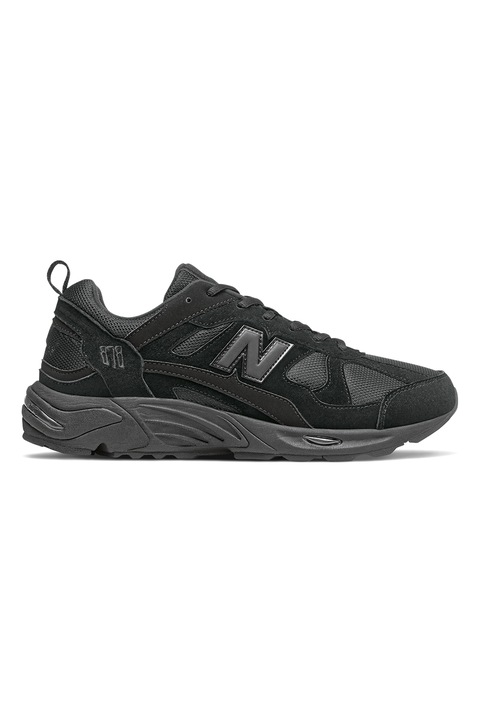 New Balance, Pantofi sport low-cut 878, Negru/Gri inchis