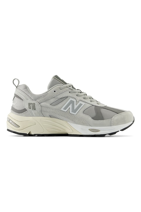 New Balance, Pantofi sport cu logo 878, Gri deschis