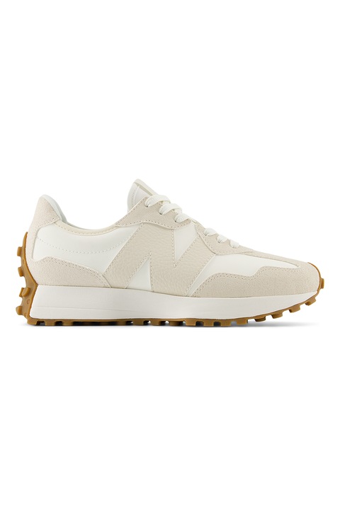 New Balance, Спортни обувки с велур, Мръснобял/Светло бежово