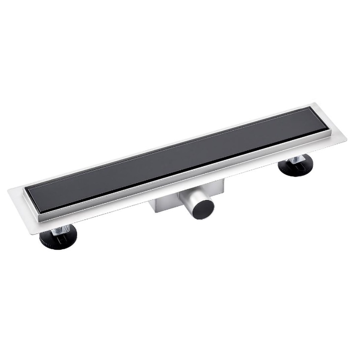 Rigola dus inox sticla 600mm-Negru