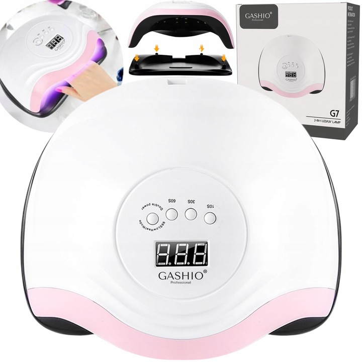 UV LED лампа, 168W, GASHIO, за маникюр и педикюр, 36 LED диода, със сензор за движение