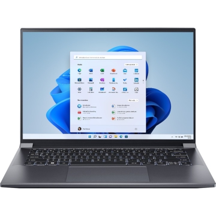 Лаптоп Acer Swift X SFX14-72G Процесор Intel® Core™ Ultra 7 155H 24M Cache, до 4.80 GHz 14.5" 2.8K OLED 120Hz, 16GB, 1TB SSD, NVIDIA GeForce RTX 4050 @6GB, Win 11 Home, Сив