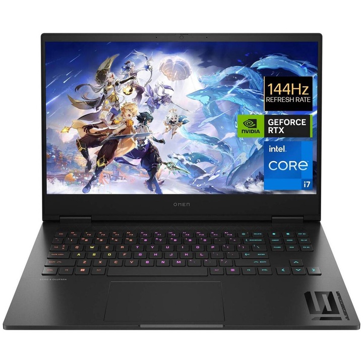 Laptop HP Omen 16-wd0008nw FHD 16,1 hüvelykes Intel Core i5-13420H 16 GB 512 GB SSD RTX 4050 Free Dos Fekete