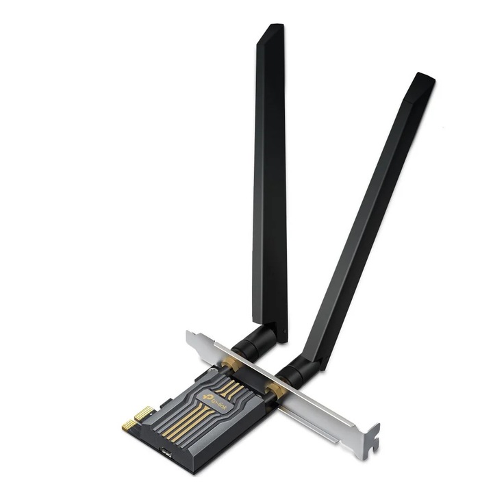 Adaptor PCIe TP-Link BE6500 Wi-Fi 7, Bluetooth 5.4, 2.4 GHz688Mbit, 5 GHz2882Mbit, 6 GHz2882Mbit