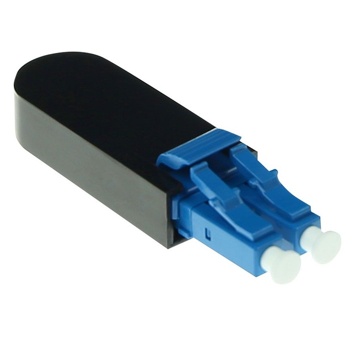 Adaptor LC loopback fibra optica ACT, Negru