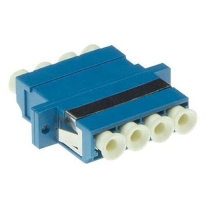 Adaptor fibra optica LC-LC quad singlemode OS2, ACT, 276360, albastru