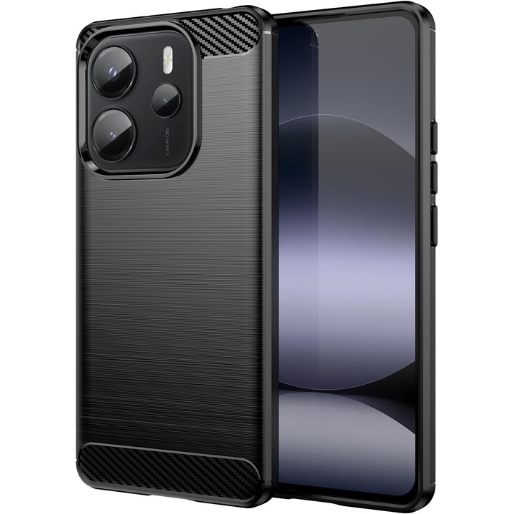 Кейс за Xiaomi Redmi Note 14 4G Carbon Liquid Silicone Black