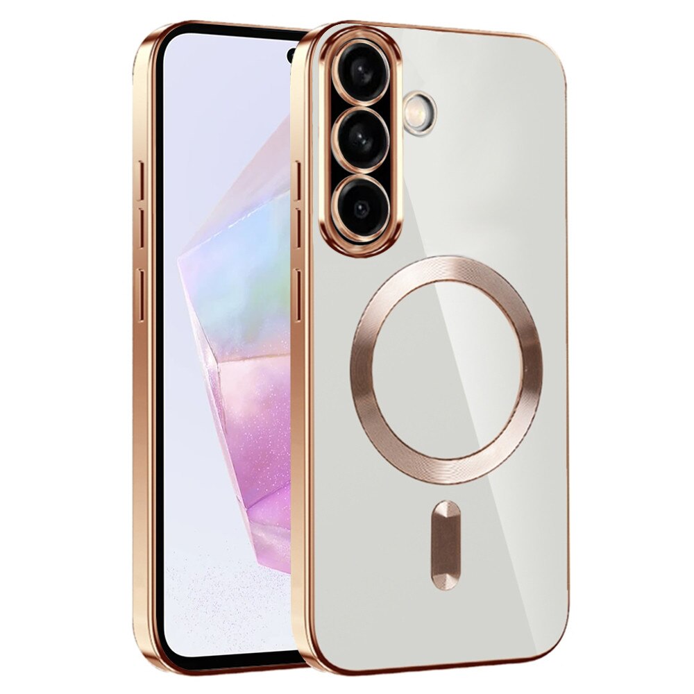 Husa pentru Samsung Galaxy A36 cu MagSafe si protectie pentru lentile anti-shock 1.5 mm transparent - Auriu