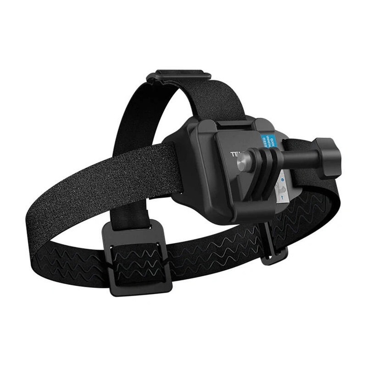 Suport de prindere pe cap, TELESIN cu conector rapid, 55-65 cm, 95 g, material PC/ABS, Negru