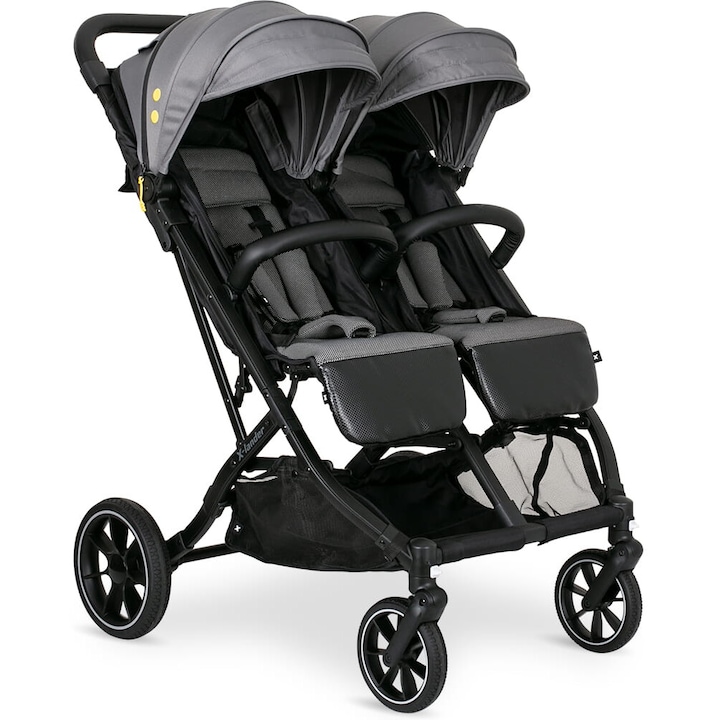 Детска количка X-lander X-Double 2 в 1, тегло 13.4 кг, цвят сив ,размери 87.5x106x73.5cm