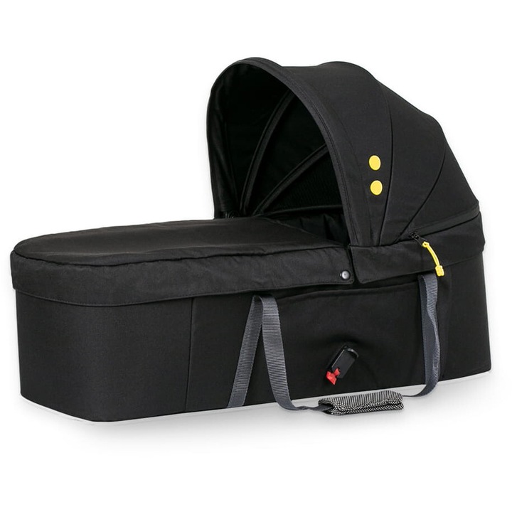 Gondola X-Nest pentru carucior X-Double, neagra, 78x31cm, set cu saltea si husa pentru picioare