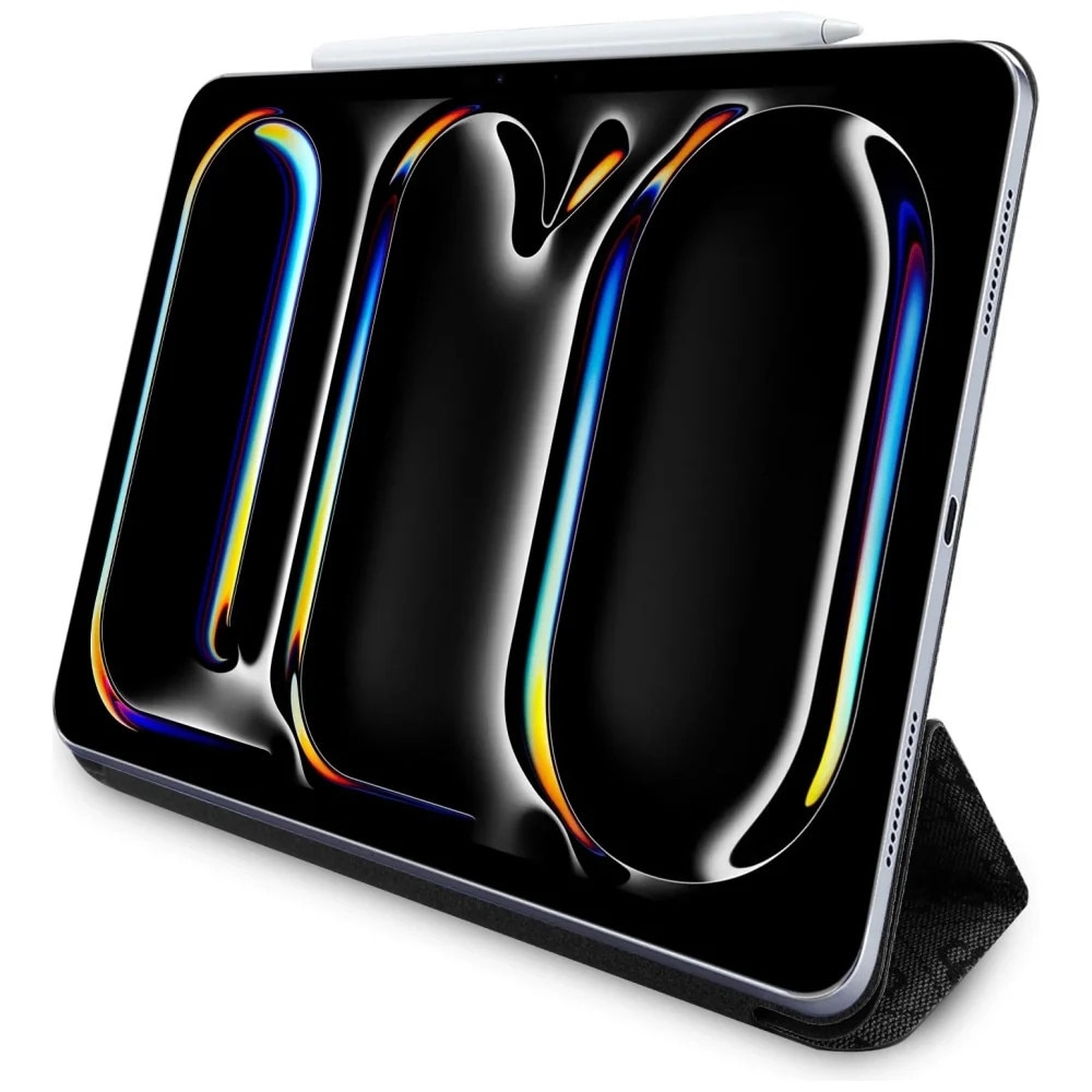Husa protectie Guess Magnetic 4G Logo Mare, neagra, pentru iPad Pro 11" 2024