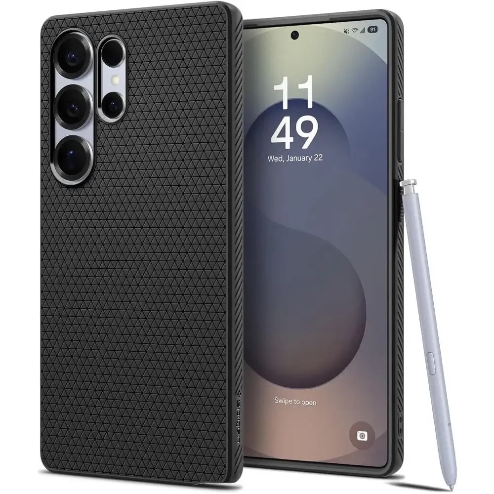 Husa de telefon pentru Samsung Galaxy S25 Ultra, Spigen, TPU, negru