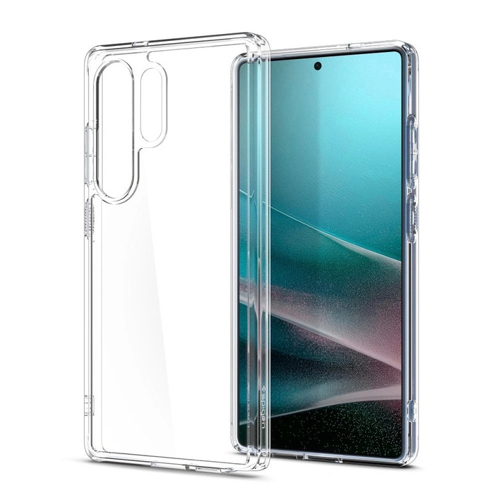 Husa Hybrid pentru Samsung Galaxy S25 Ultra, Spigen, TPU/Policarbonat, Transparent