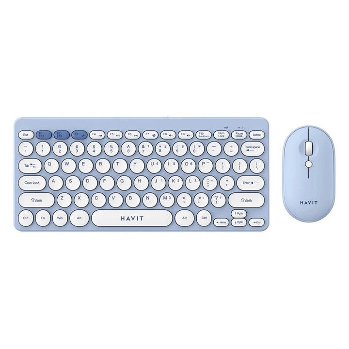 Havit KB279GCM безжичен комплект за игри 2 в 1 клавиатура + мишка (син) (QWERTY)