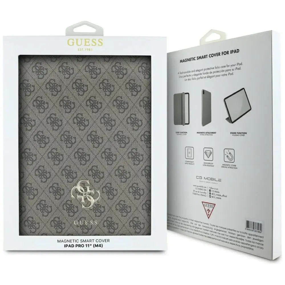 Husa tableta pentru iPad Pro 11 2024, Guess, TPU, Maro