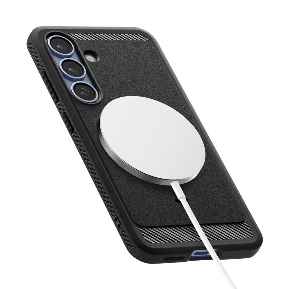 Husa, Spigen Rugged Armor Mag pentru Samsung Galaxy S25, Negru