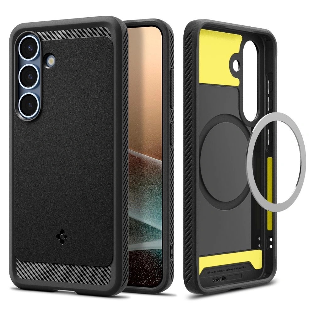 Husa, Spigen Rugged Armor Mag pentru Samsung Galaxy S25, Negru
