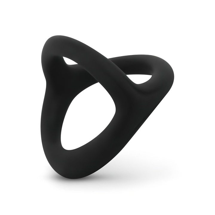 Inel flexibil pentru penis si testicule Desire Ring, Easytoys, negru