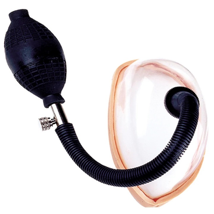 Pompa Vaginala Orion Vagina Pump - Transparent - Cupa de suctiune anatomica pentru zona vaginala - Pompa de vid pentru umflare rapida, stimuleaza sensibilitatea si creste placerea