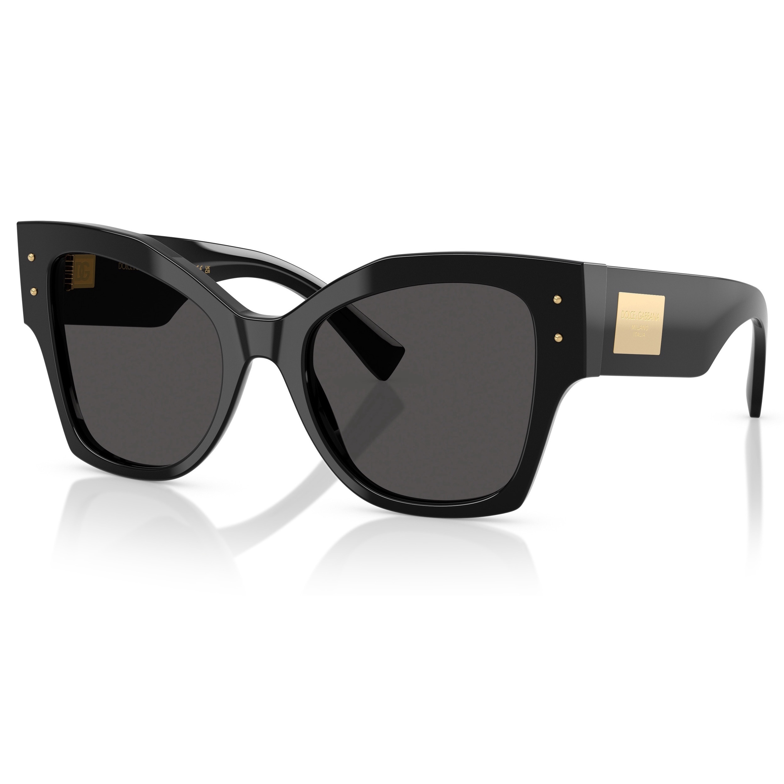 Dolce & Gabbana, Ochelari de soare Cat-eye, Negru, 53-20-140