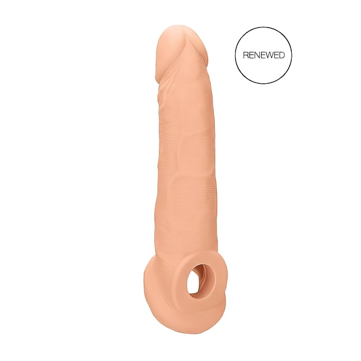 REALOCK pénisz hüvely - 9 natúr, RealRock, 21,5 cm