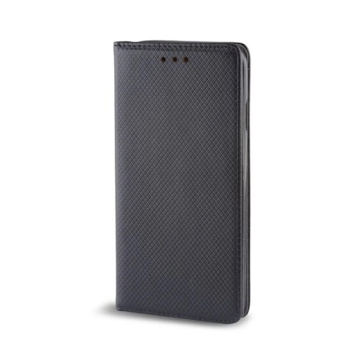 Flip cover защитен калъф, съвместим с Vivo X60 Pro, Smart Magnet, текстуриран, еко кожа, черен