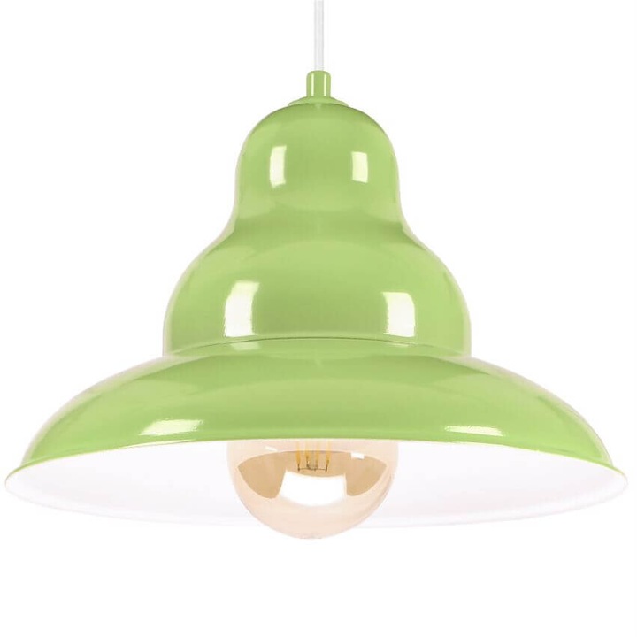 Lustra Szpak, model BULMA 1, metalica, verde, 1xE27, 30-80cm x 34cm