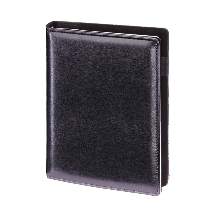 Agenda zilnica Nan, neagra, A5, cu inlocuire, 374 pagini, 3 marcatori