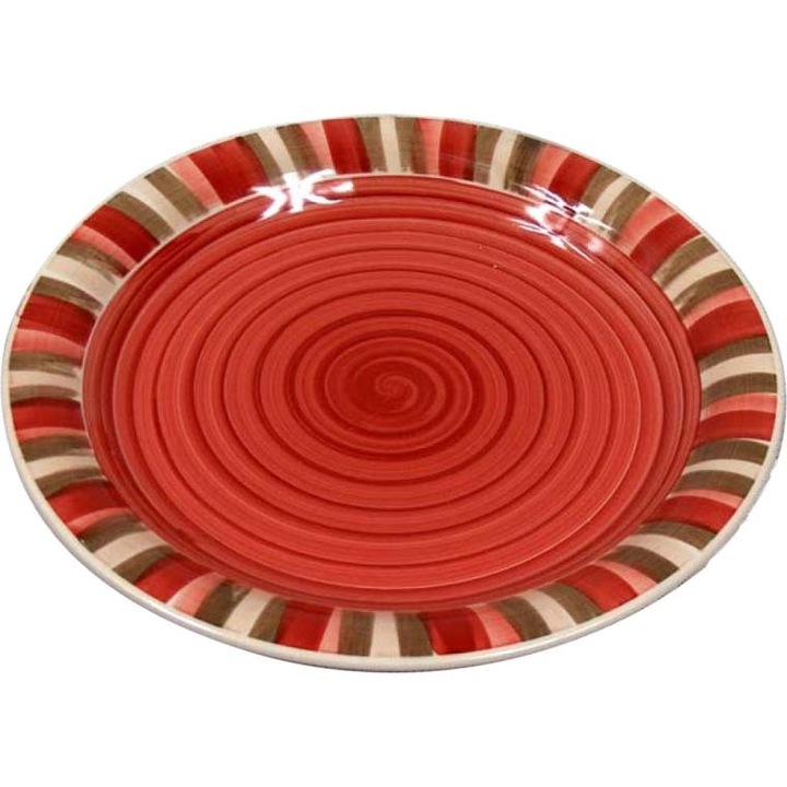 Чиния Голиат, червена, 26x3 см