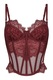 Hunkemoller, Corset cu garnituri din dantela, Visiniu, 80C
