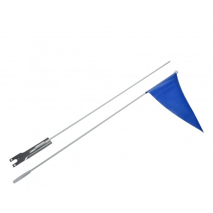 Steag semnalizare biciclete copii, culoare albastru