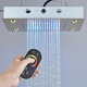Sistem de Dus Baie BisDesign®, Incastrabil cu Termostat, Functie SPA si LED, Finisaj Auriu Mat, Para Dus Tavan 35x49 cm