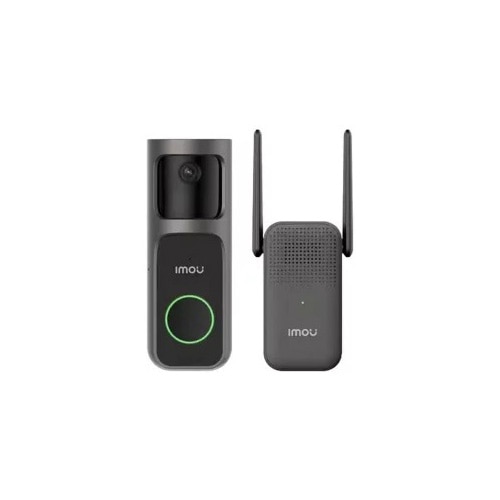Kit Camera de supraveghere cu sonerie Imou Doorbell 2S KIT DB-2SP-3T0W/DS2S, 3MP, 2K, Detectarea miscarilor, Acumulator 5000mAh