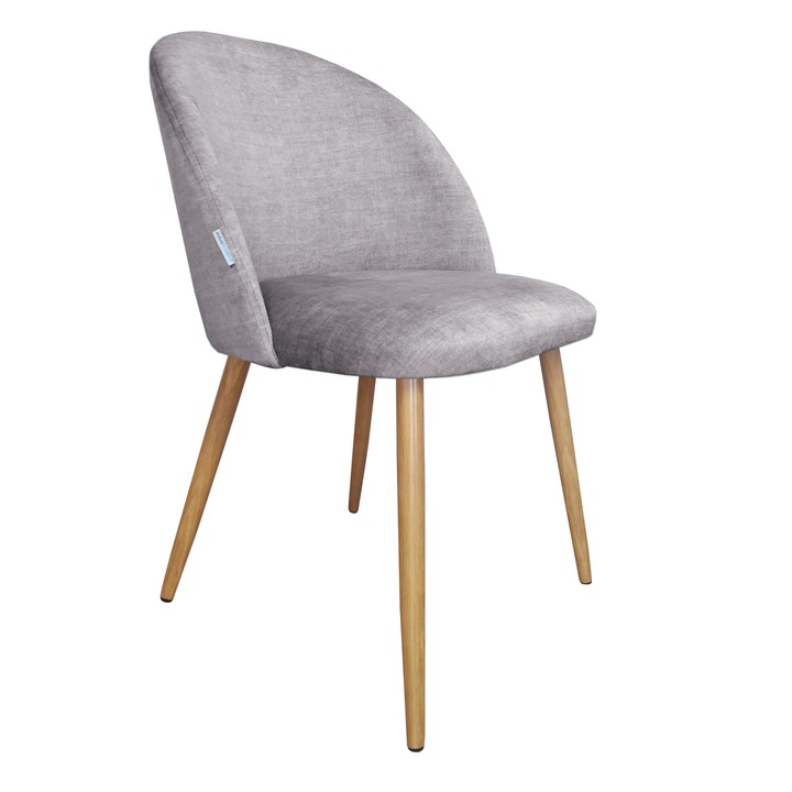 Atos Colin irodai szék, velúr kárpit, világosszürke, 76x57x49cm