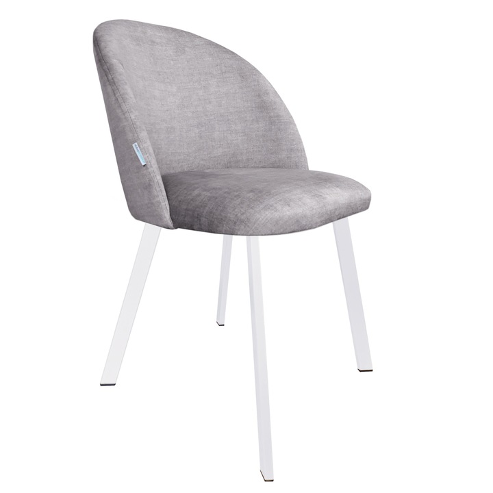 Стол Atos Colin, тапицерия сиво кадифе, дървена конструкция