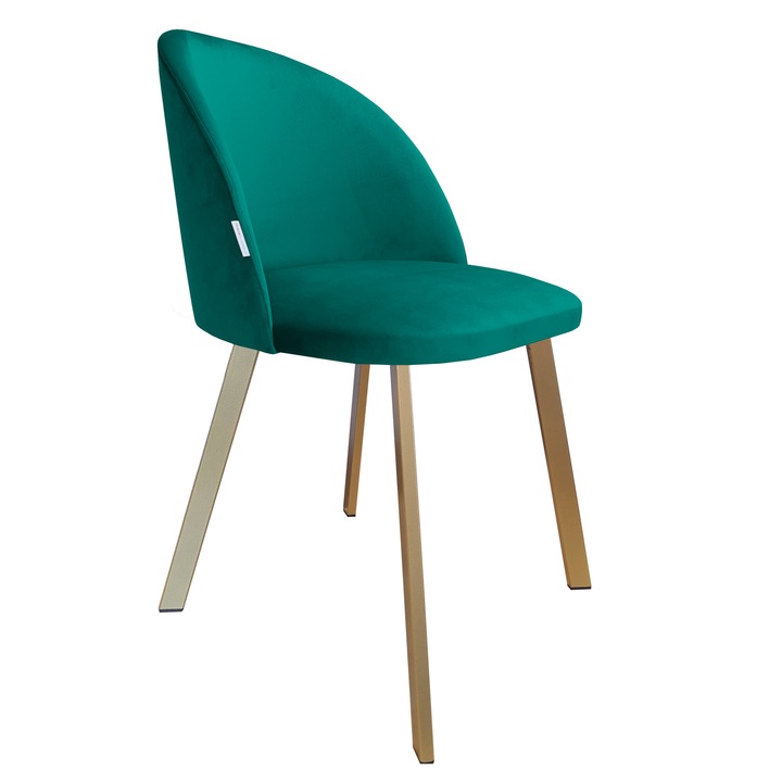 Atos Colin szék, türkiz bársony kárpitozás, fa szerkezet