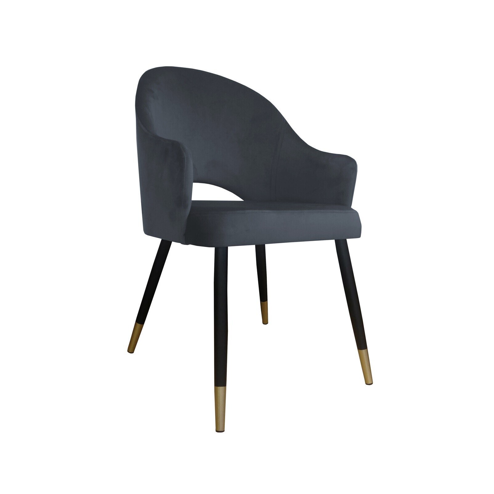 Scaun, Atos, gri inchis, 87x65x53cm, suport 120kg, cadru lemn - eMAG.ro