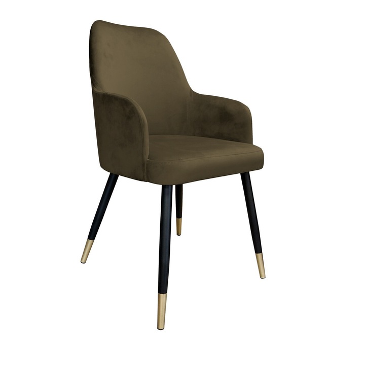 Atos WESTA irodai szék, fekete/arany, MAGIC VELVET anyag, mérete 53x65x88cm