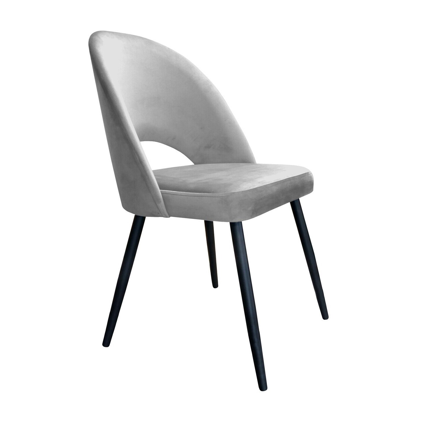 Scaun, Atos, gri, 87x53x64cm, cadru lemn, picioare metalice - eMAG.ro