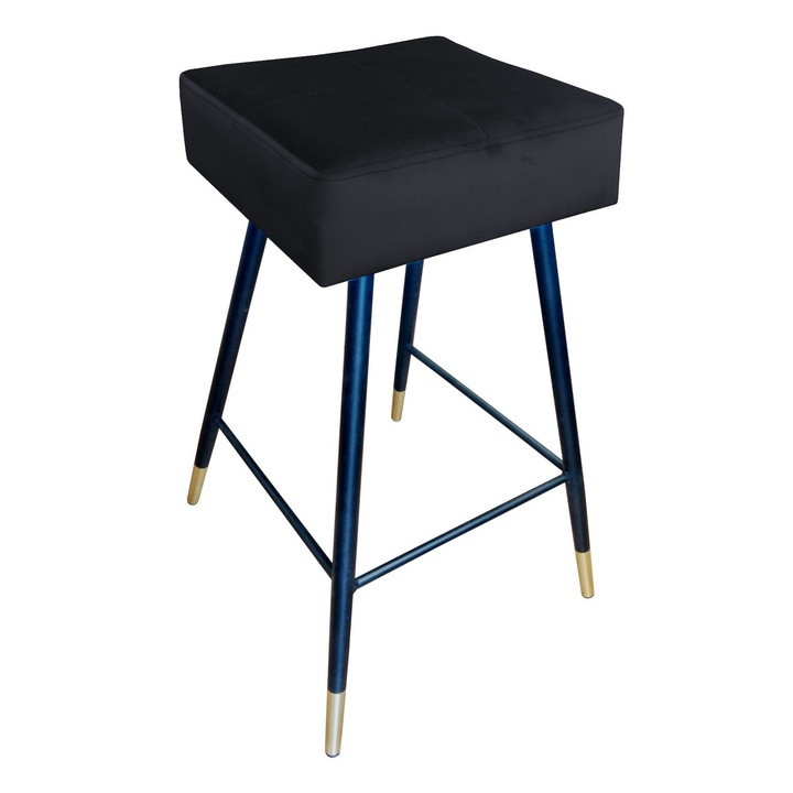 Бар стол, Atos, черен, 70см височина, метал