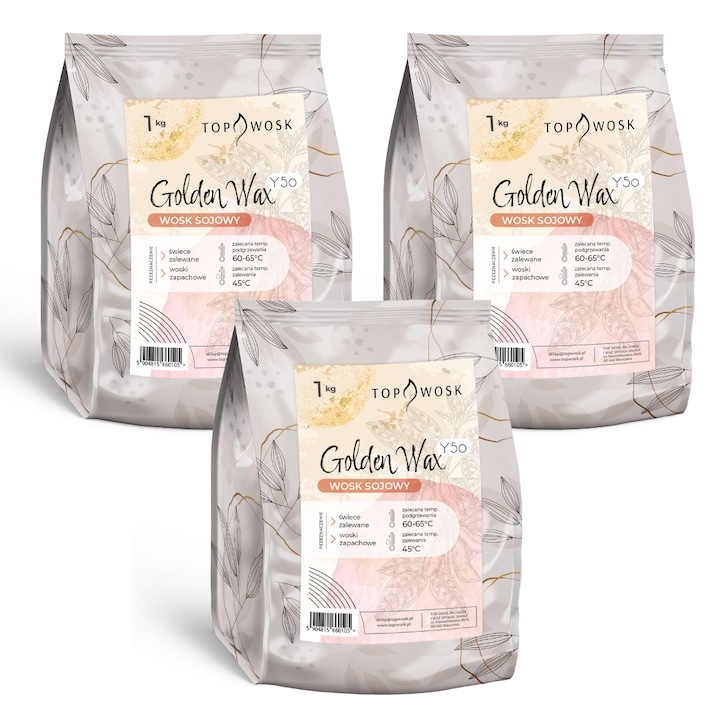 Ceara naturala de soia pentru lumanari turnate GoldenWax 3 kg TopWosk