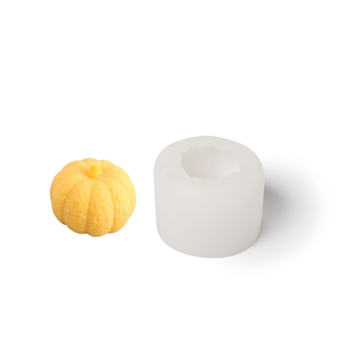 Forma siliconica pentru lumanari, TopWosk, forma dovleac 70x50mm, reutilizabila, non-toxic