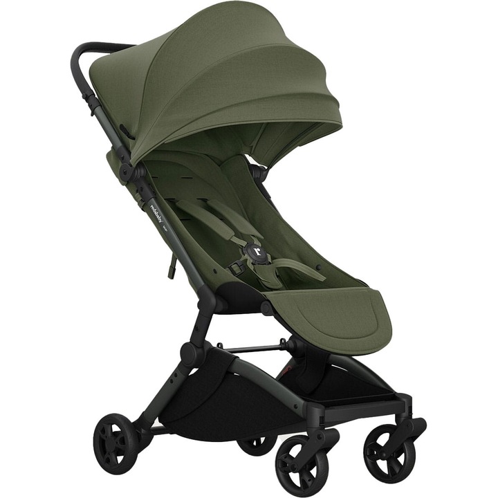 Детска количка Redsbaby Skip 2, компактна, лека, със сенник UPF50+, 22 кг, тъмнозелена
