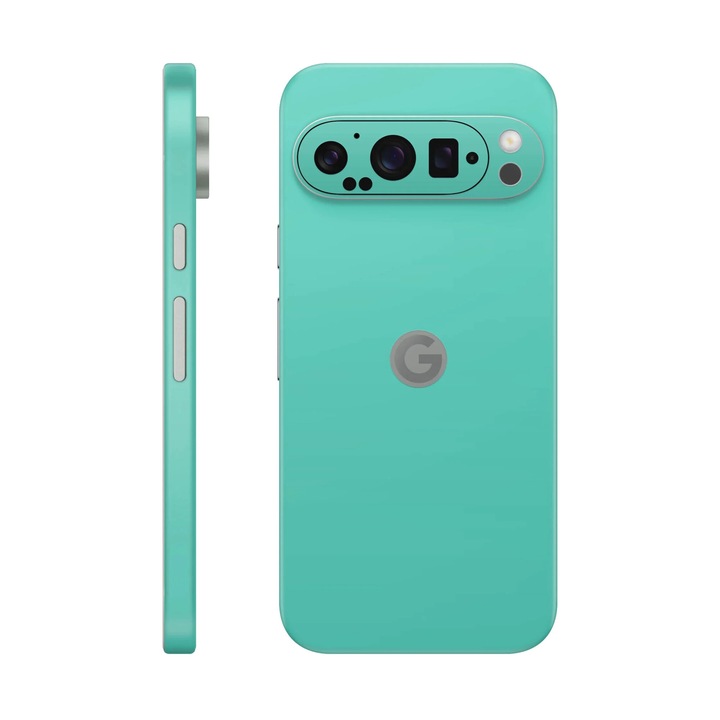 Folie de protectie pentru Google Pixel 9 Pro, Colectia Unique, Skin Spate cu laterale unite, Mat Verde Menta