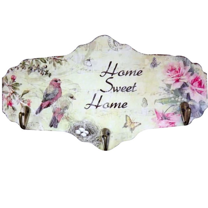 Goliat fogas 3 akasztóval, 17x30 cm, ruhákhoz, kiegészítőkhöz, többszínű