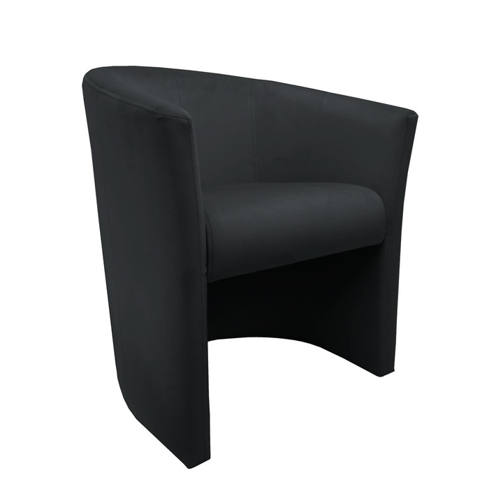 Atos CLUB fotel, bársony szövet, 65x60x75cm, fekete